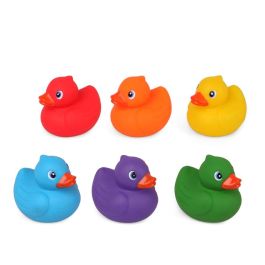 KioKids Set de 6 Patos de Vinilo Blando Multicolor para Baño y Juego +6 Meses