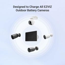 Ezviz EZV1722562713111 Panel Solar 12W con Batería Incorporada, Puerto de Carga Dual, IP65, Bluetooth