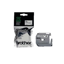 Cinta Brother Mk-221 Blanco-Negro 9 mm Longitud 8 Mt