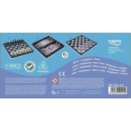 Cayro Juego de Mesa Magnético 3 en 1: Ajedrez, Damas y Backgammon - Dimensiones 25x12.5x4 cm - Edad mínima 3 años Cayro Juego de Mesa Magnético 3 en 1: Ajedrez, Damas y Backgammon - Dimensiones 25x12.5x4 cm - Edad mínima 3 años