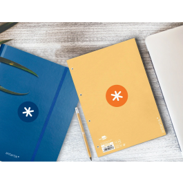 Antartik Recambio A4 80 Hojas 90gr Cuadro 5mm 4 Taladros Color Peach