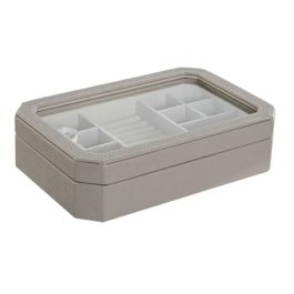 Joyero Tradicional DKD Home Decor Beige 21 x 6 x 30 cm Joyero Tradicional DKD Home Decor Beige 21 x 6 x 30 cm