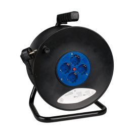Solera Enrollacable 25m 3x1,5mm con 4 Tomas Bipolares T/TL, H05VV-F 3G1,5, IP20, Negro/Azul Precio: 65.88999945. SKU: S7907710