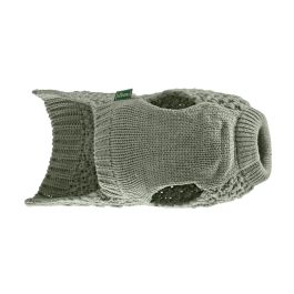 Hunter Jersey para Perro Malmö 35 cm Verde, Súper Cálido y Suave de Fibra Acrílica con Diseño Trenzado. Para Cuello 28-38 cm y Vientre 44-50 cm.