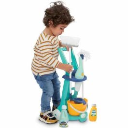 Ecoiffier Carro de Limpieza Juguete Infantil Completo con Escoba, Cubo, Aspirador, 2 Botellas y 8 Accesorios para Niños 3+ años