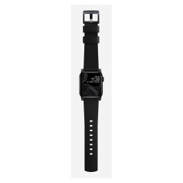 Nomad Modern Strap Active Band Pro para Apple Watch Ultra / 46mm, Correa de Cuero y Acero Inoxidable Ajustable, Negro - Tallas 42/44/45/49 mm
