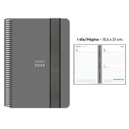 Agenda Anual (2026) Senfort Unicolor Espiral Tapa Pp Con Goma 135X210 D/P Gris Precio: 13.89000019. SKU: B14FLKB7X7