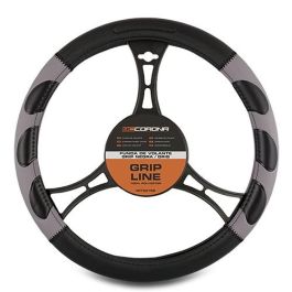 Abc Funda Volante Grip Negro-Gris Universal 1 Pieza 100% Poliéster Fácil Limpieza INT30168