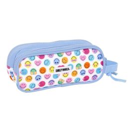 Portatodo Doble Smiley Joyful Multicolor Azul claro 21 x 8 x 6 cm