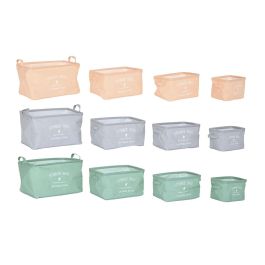 Cesta Moderno DKD Home Decor Gris Verde Menta 27 x 24 x 39 cm Set de 4 (3 Unidades) Precio: 44.5000006. SKU: B177HXS4X6