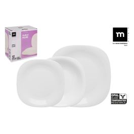 La Mediterranea Vajilla 12 Piezas Cuadrada Opal Colección Palaos Platos 28 cm 23 cm 21.5 cm (2 Unidades) Precio: 29.49999965. SKU: B1BMMNDJ67