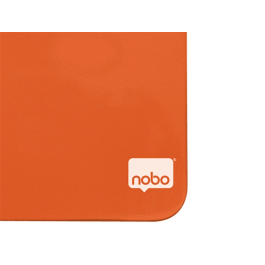 Nobo Pizarra Magnética Blanca para Hogar, Naranja, 360x360 mm