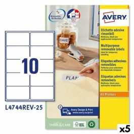 Etiquetas para Impresora Avery L4744REV Blanco 25 Hojas 96 x 50,8 mm (5 Unidades) Precio: 73.50000042. SKU: S8426146