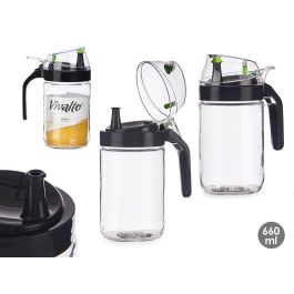 Vivalto Aceitera de Cristal con Aireador Negro 660 ml – Botella de vidrio y plástico 12x18.5x87.7 cm (Set de 10) Precio: 19.49999942. SKU: B19JW4NFK5