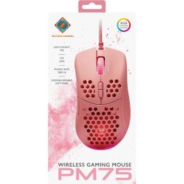 Deltaco Gaming GAM-108-P Ratón USB, LED RGB, Rosa