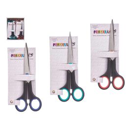 Tijera Mediana Pincello 17 cm, Surtidos Colores - Negro, Azul, Rojo, Verde (48 Unidades) Tijera Mediana Pincello 17 cm, Surtidos Colores - Negro, Azul, Rojo, Verde (48 Unidades)