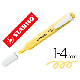 Stabilo Swing Cool Marcador Fluorescente Pastel Amarillo Caja 10 Ud Precio: 10.78999955. SKU: S8417570