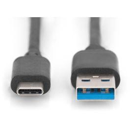 Digitus USB 3.0 Anschlusskabel Typ C -A St/St 1.0m, sw Cable de conexión USB Tipo-C a USB A, 1m, Negro