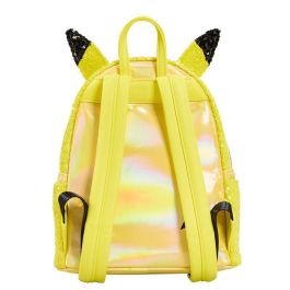 Loungefly Mochila Pikachu Pokemon de Piel Vegana con Lentejuelas 22,8x26,6x11,4cm