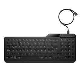 HP Teclado Retroiluminado Cableado 400 con 12 Teclas Programables para Productividad y Juego