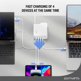 4smarts GaN Flex Pro 200W Cargador 4 USB-C Blanco