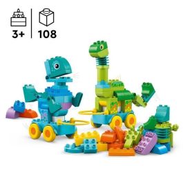 LEGO DUPLO My Town 10451 Dinosaurios sobre ruedas 3 en 1: juego de aprendizaje temprano para niños de 3 años