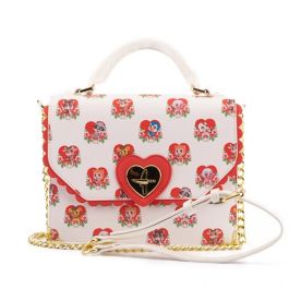 Loungefly Bolso Crossbody Funko Villainous Valentines - Diseño Retro San Valentín, Correa de Cadena, Cuero Vegano