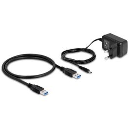 DeLOCK Hub USB 10 Gbps con 4 puertos USB Tipo-A y 1 puerto de carga rápida, incluye fuente de alimentación