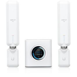 AmpliFi HD WiFi System con 1 Router y 2 Meshpoints, 5.25 Gbps, 802.11ac/a/b/g/n, Pantalla LCD, App móvil