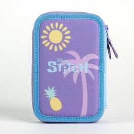Estuche Escolar con Accesorios Stitch Morado 41 x 58 x 3 cm