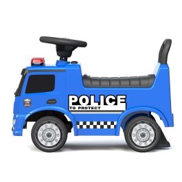 Tachan Correpasillos Camión de Policía Mercedes con Volante Sonidos, Neumáticos de Goma y Almacenaje. Seguro Anti-Vuelco para Niños 1-3 Años