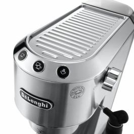 DeLonghi Dedica EC685.M Cafetera Espresso 15 Bares Automática, Espumador de Leche, Café Molido/Dosis, 1.1L, Plata