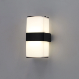 Aplique LED Ussuriysk 2x6W para Pared Exterior Aluminio Moderno 1200 Lúmenes