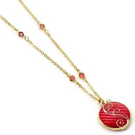 THE CARAT SHOP Colgante Shiz Wicked con Cristales Rosas y Esmalte Rosa, Cadena Ajustable 40-45 cm, Aleación Zinc