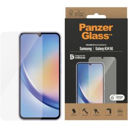 PanzerGlass Protector de Pantalla Ultra-Wide Fit para Samsung Galaxy A34 5G Transparente Resistente a Golpes y Rayones