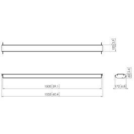 Vogels Componentes para Video Wall Suelo Techo PFA9130 Connect-It Cross Bar 1500mm Negro