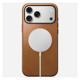 Nomad Modern Leather Case para Apple iPhone 17 Pro Max - Funda de cuero con MagSafe, protección anti-caídas, color Bronceado
