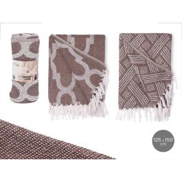 Multiuso Jacquard Marron 125 X 150 Cm Surtidos Giftdecor (12 Unidades)