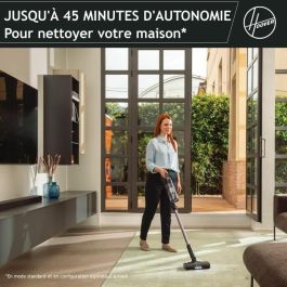 Hoover Aspiradora vertical inalámbrica HF1P10H, 40 AW, Pantalla LED, Negro / Morado pastel