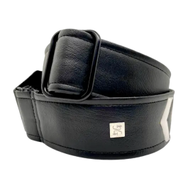 GETM Correa Guitarra Bajo Sergeant White Acolchada Ajustable Hasta 165 cm Polipiel Nailon Piel