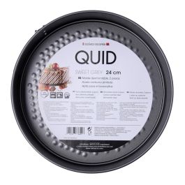 Molde Redondo Desmontable Acero Pintado Sweet Grey Quid 24x6,8 cm