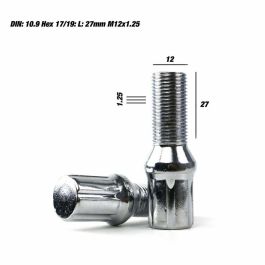 Omp Speed Juego De 20 Tornillos Acero De Colores M12x1.25 Llave De 17-19 Largo 27 mm Color Plata Y Material Din 10.9 OMPS09951202 Omp Speed Juego De 20 Tornillos Acero De Colores M12x1.25 Llave De 17-19 Largo 27 mm Color Plata Y Material Din 10.9 OMPS09951202