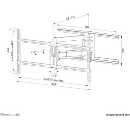 Neomounts WL40-550BL18 Soporte de Pared para TV de 43-75" - Movimiento Completo, Inclinable y Giratorio - Acero Negro