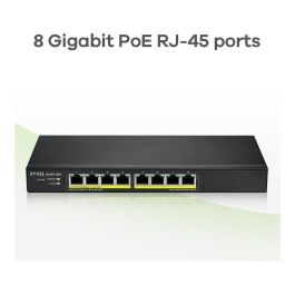 Zyxel GS1915-8EP Switch Inteligente Gigabit de 8 Puertos con 8 Puertos PoE y Presupuesto de 60W
