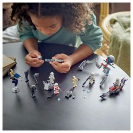 Lego 75372 Star Wars Paquete de Batalla de Soldados Clon y Droides de Batalla con Moto Speeder y Minifigura