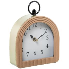 Reloj de Mesa Alexandra House Living Marrón Dorado Madera Metal 16 x 21 x 5 cm