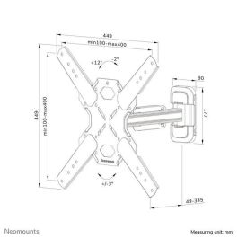 Neomounts Select Wl40S-840Bl14 Full Motion Wall Mount For 32-65" Screens - Black Neomounts Select Wl40S-840Bl14 Full Motion Wall Mount For 32-65" Screens - Black