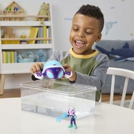 Hasbro HASG14665P0 - Figura y Vehículo de Telarañas Acuáticas de Ghost-Spider, Marvel Spidey y sus increíbles amigos, 4+ años