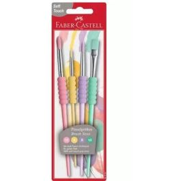 Faber Castell Pinceles Diferentes Formatos Colores Pastel Juego 4 Ud Blíster