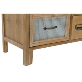 DKD Home Decor Buffet Cottage Marrón Natural Madera Metal con 5 Cajones y 2 Puertas, 116 cm Ancho